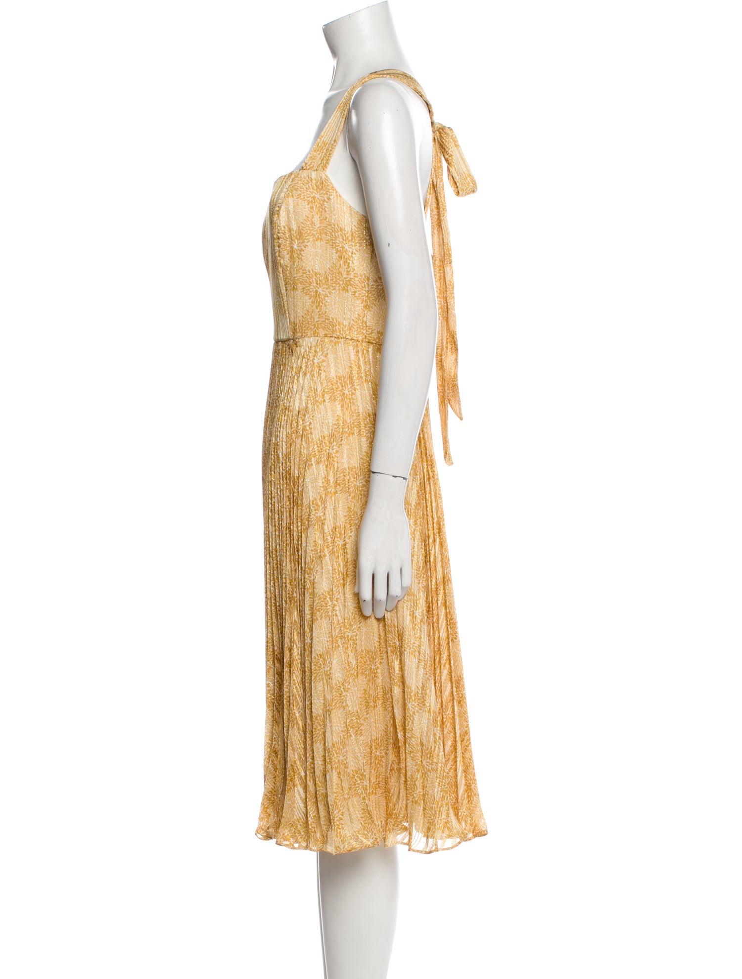 Mikael Aghal Printed Midi Length Dress w/ Tags