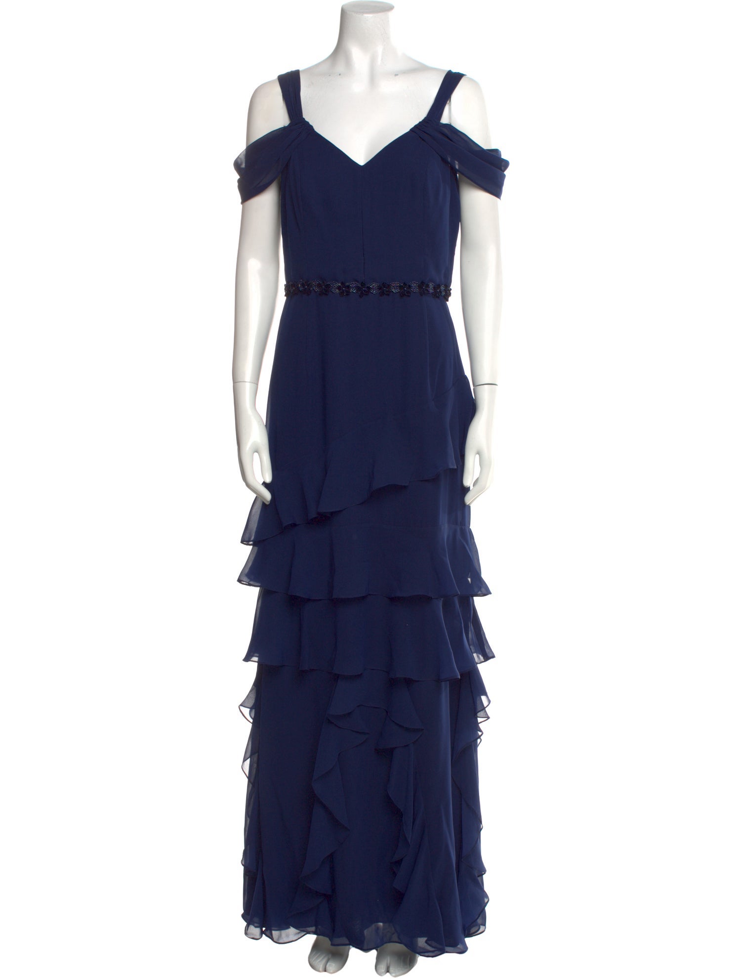 Mikael Aghal V-Neck Long Dress