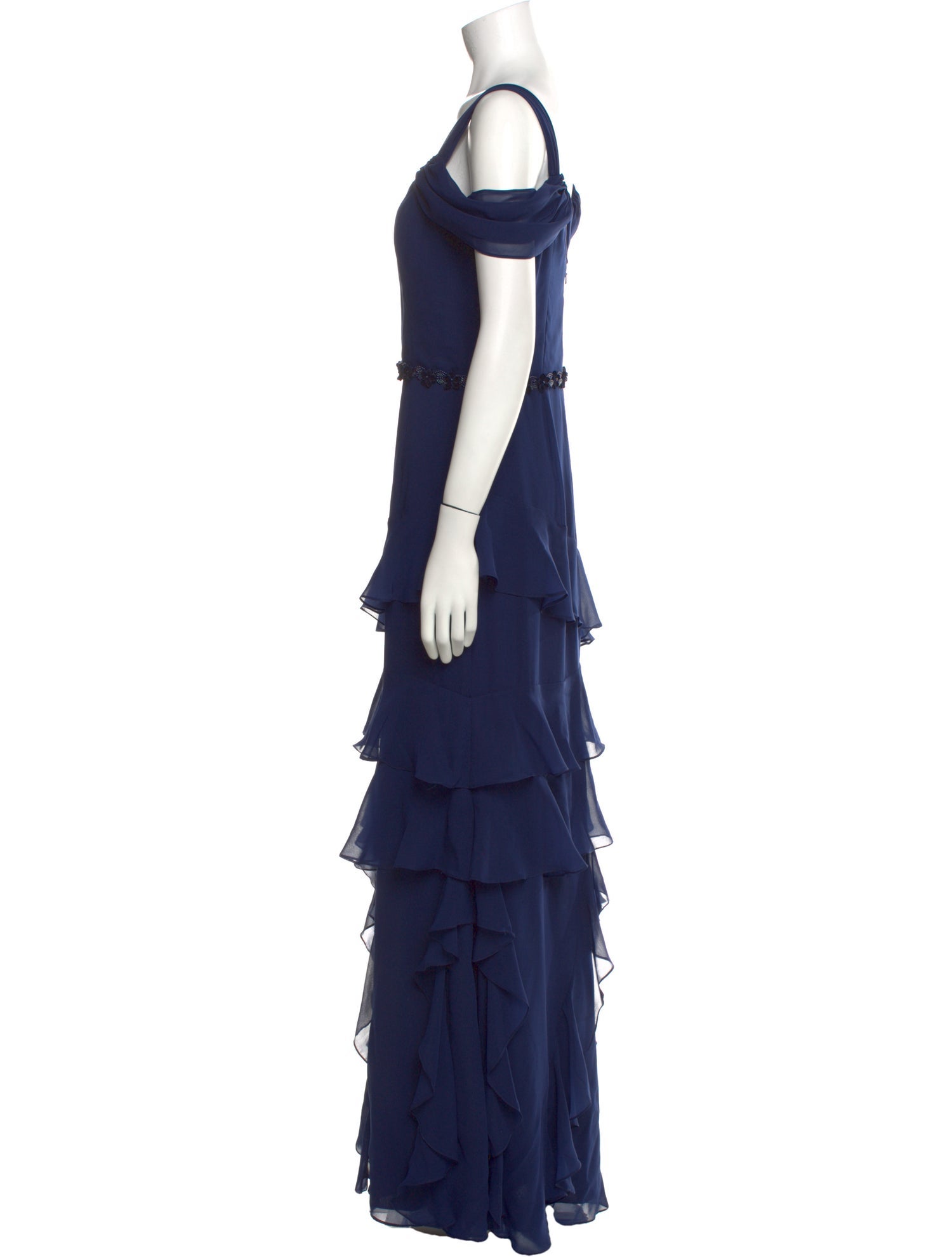 Mikael Aghal V-Neck Long Dress
