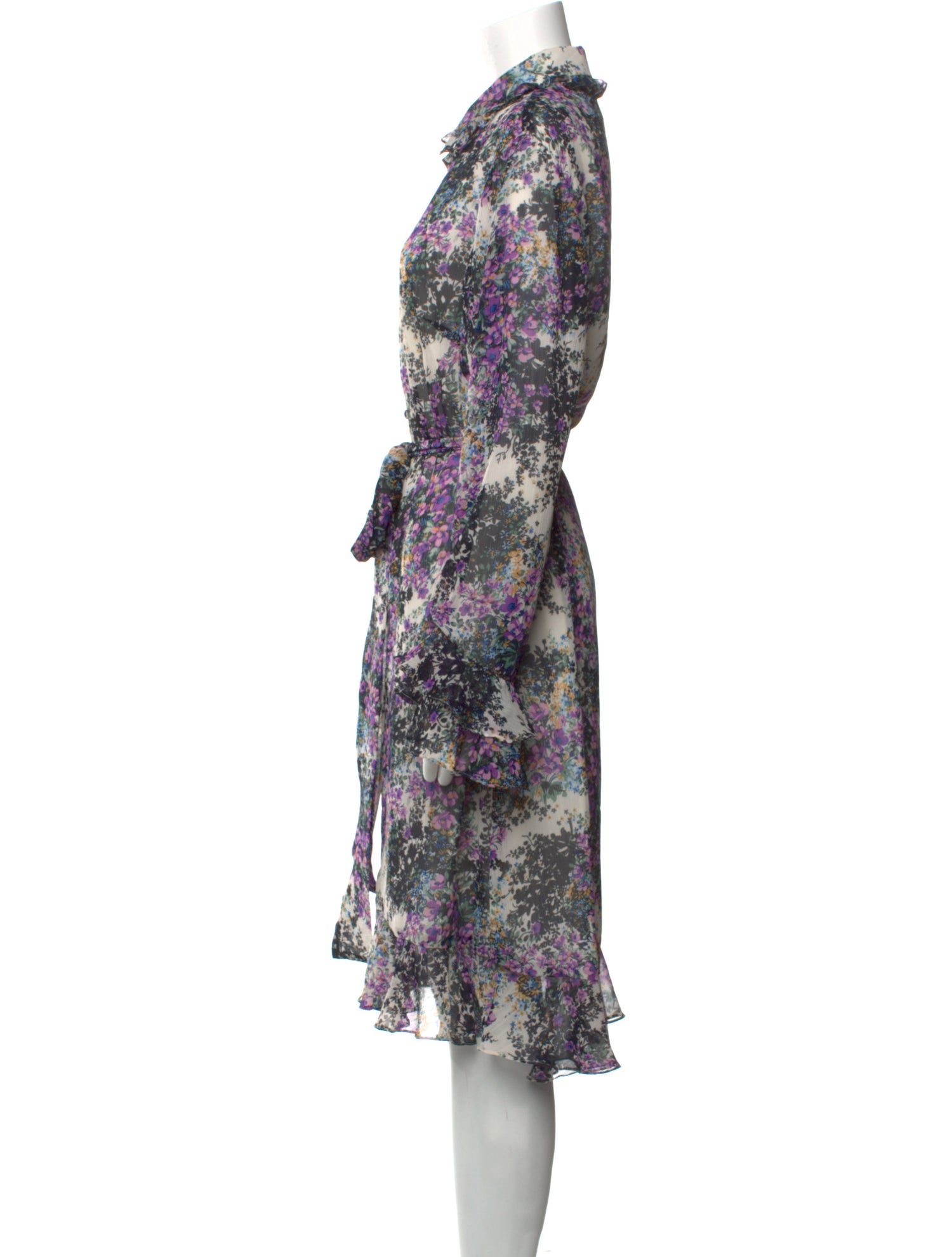 Mikael Aghal Floral Print Knee-Length Dress