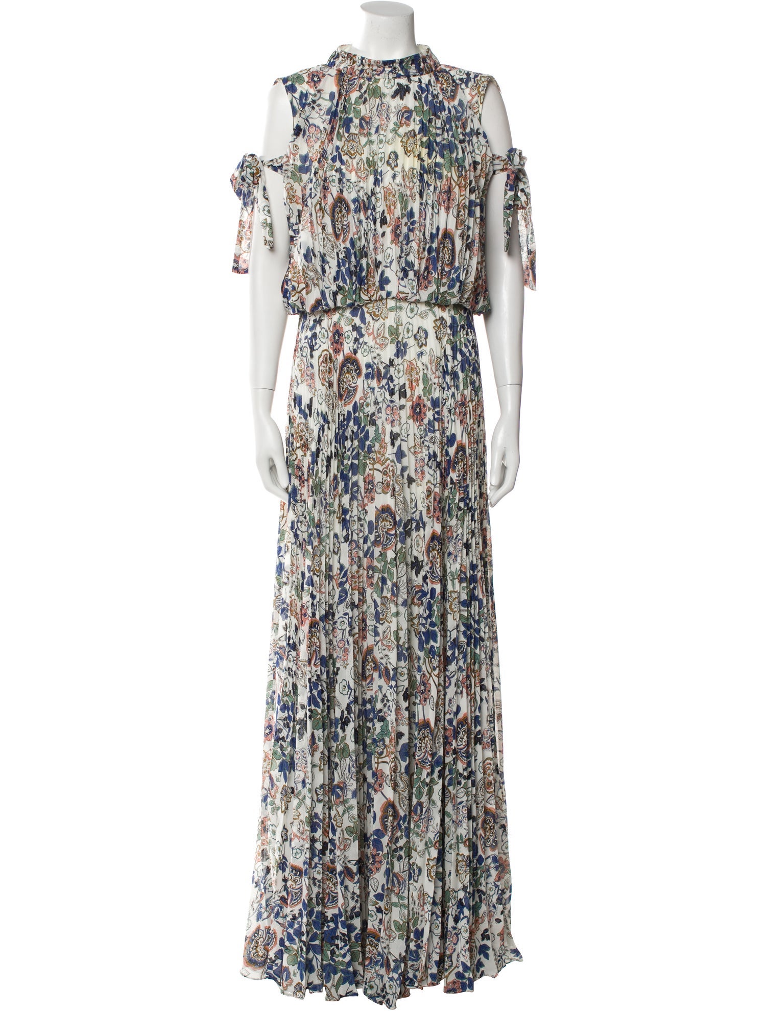 Mikael Aghal Floral Print Long Dress
