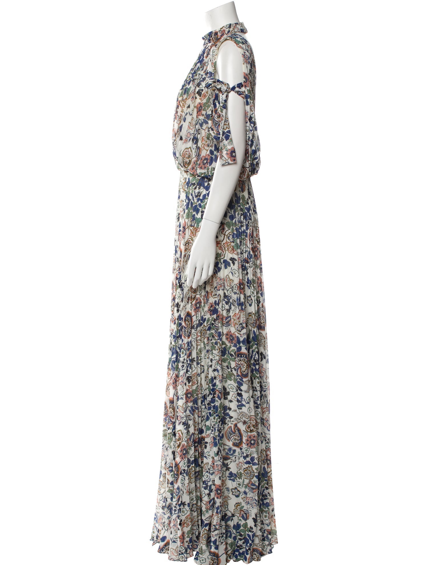 Mikael Aghal Floral Print Long Dress