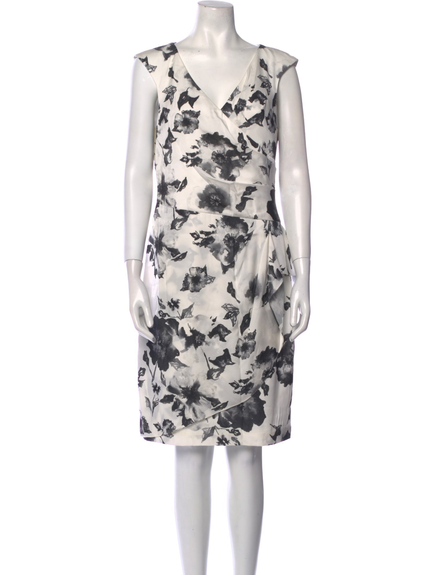 Mikael Aghal Silk Knee-Length Dress