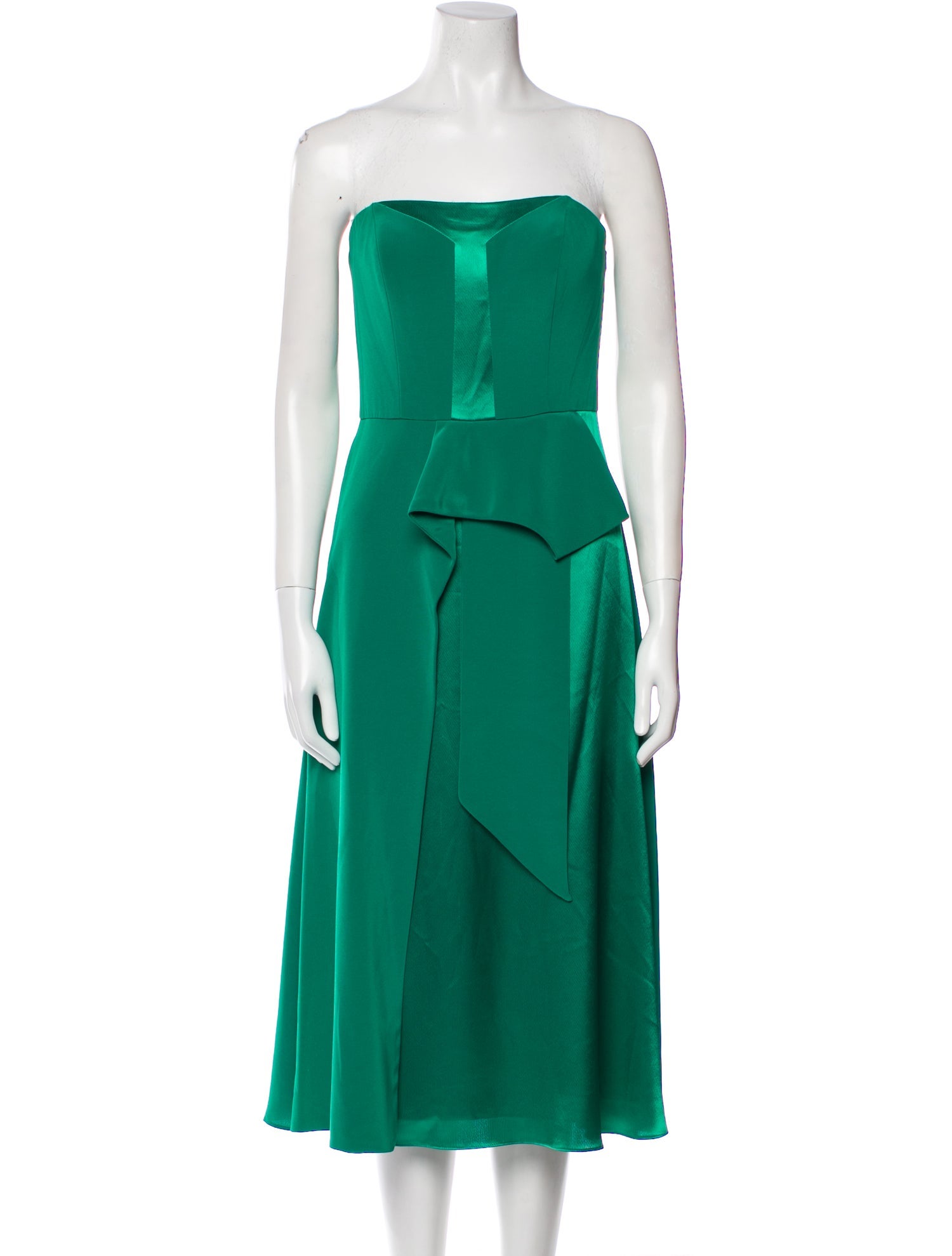 Mikael Aghal Strapless Knee-Length Dress