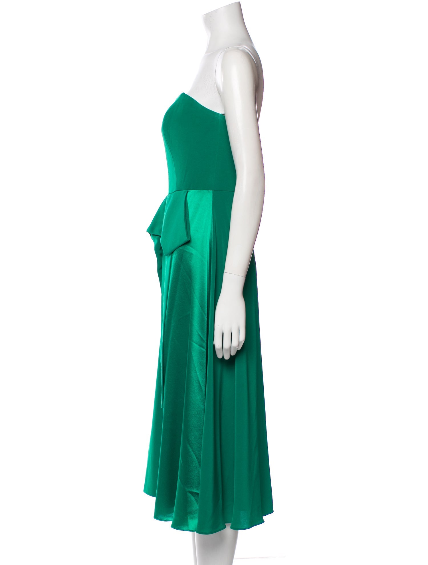 Mikael Aghal Strapless Knee-Length Dress