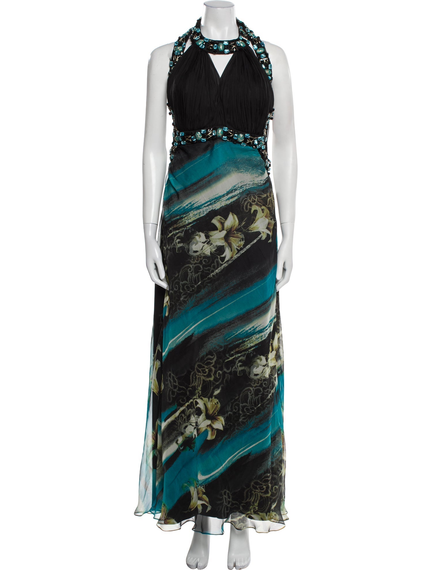Mikael Aghal Printed Long Dress