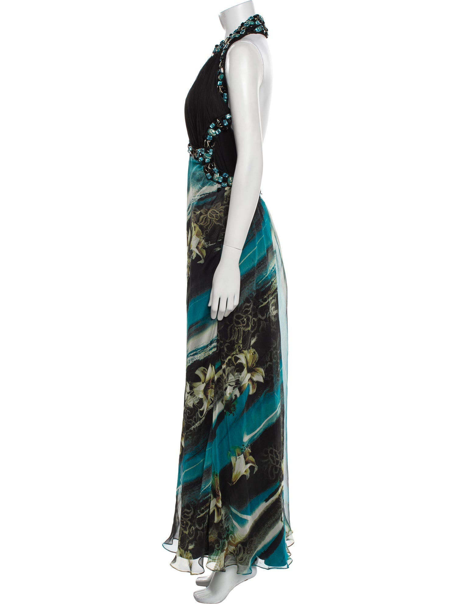 Mikael Aghal Printed Long Dress