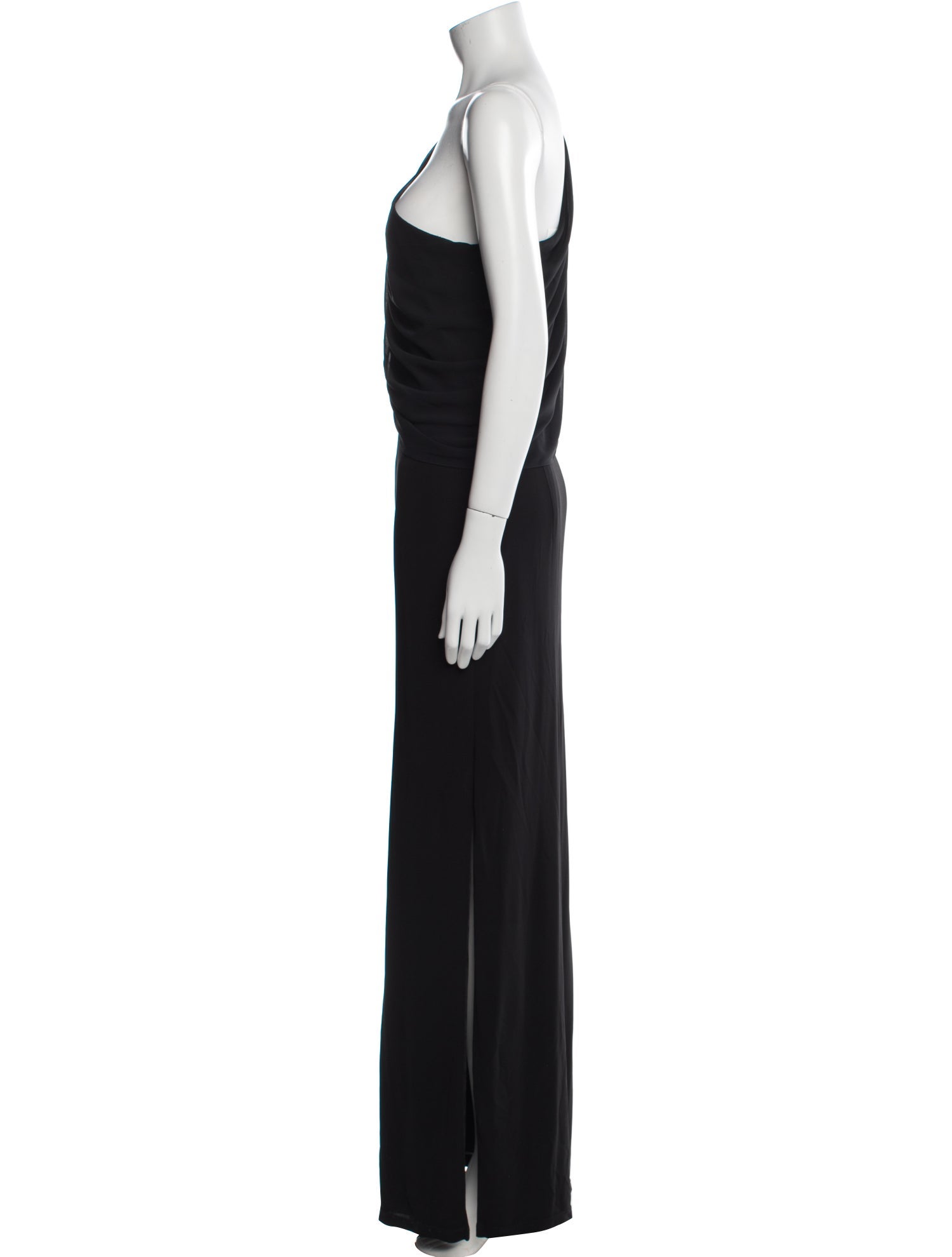 Mikael Aghal One-Shoulder Long Dress