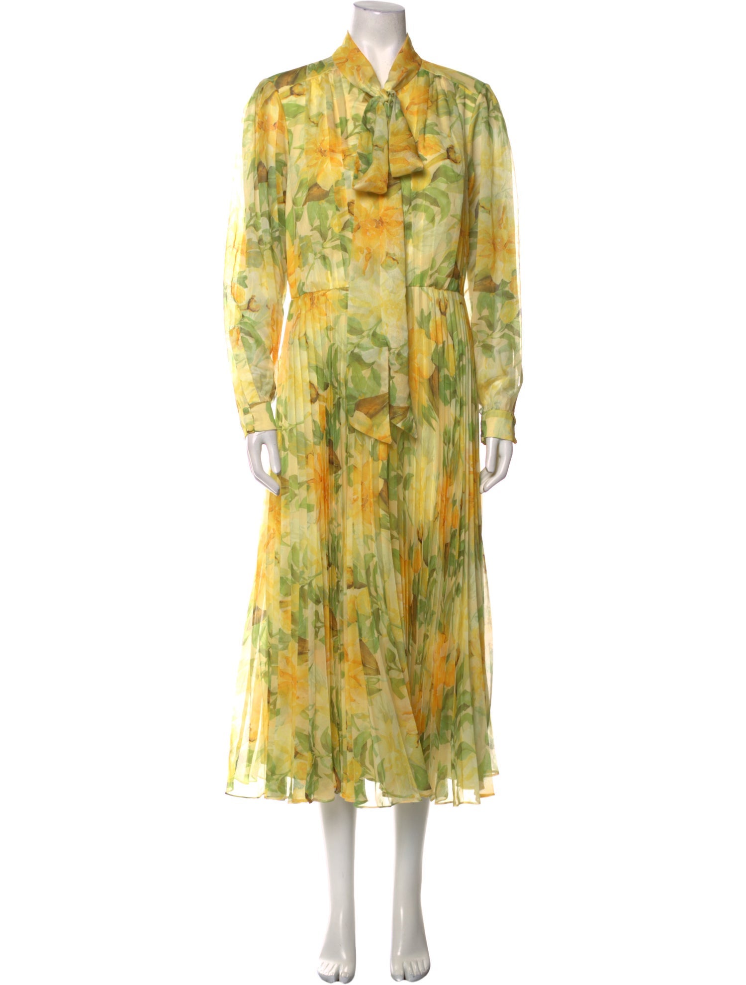 Mikael Aghal Floral Print Long Dress