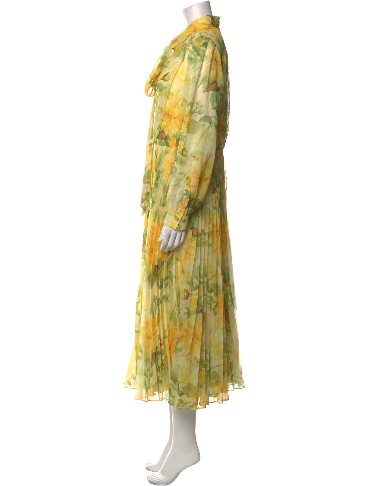 Mikael Aghal Floral Print Long Dress
