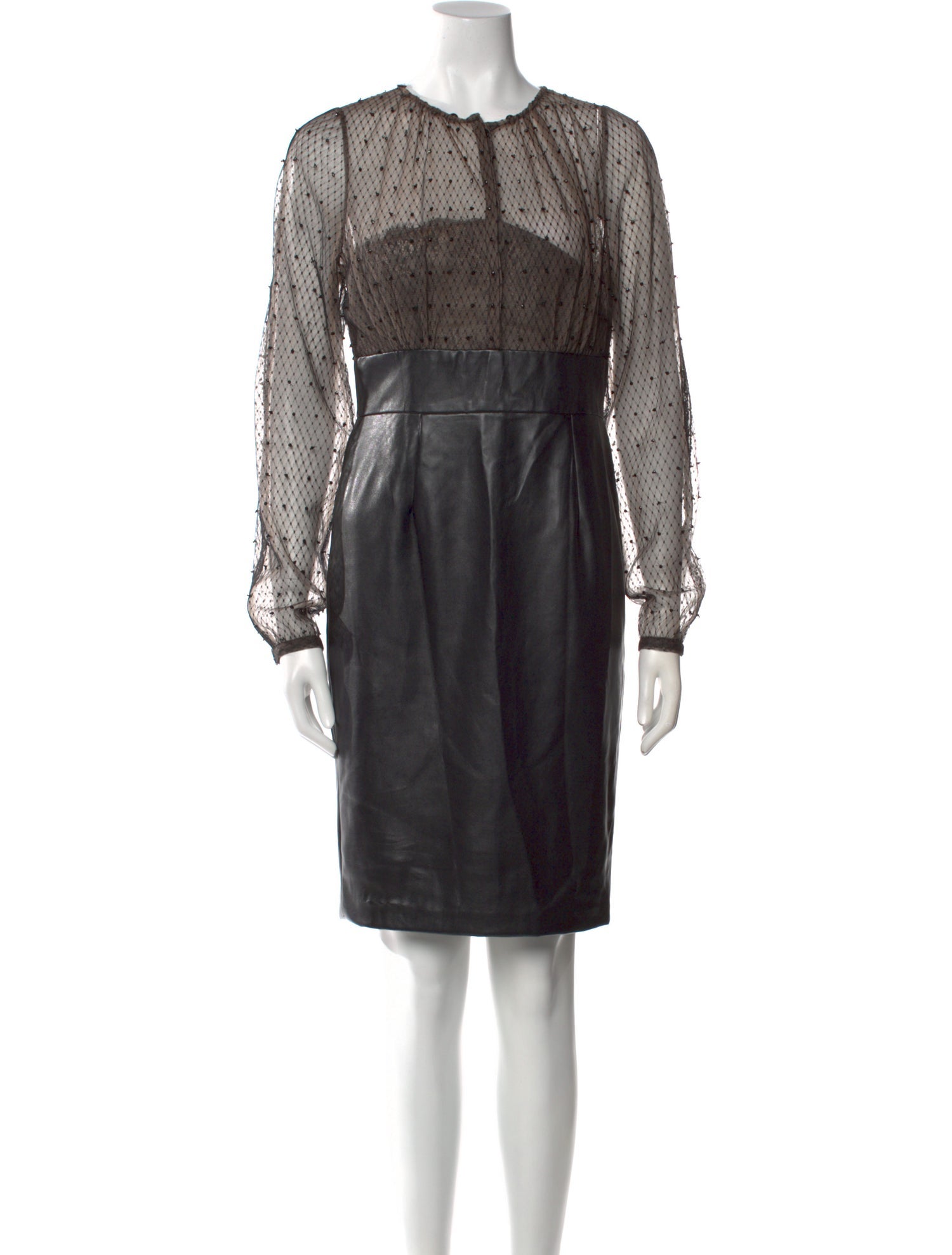 Mikael Aghal Crew Neck Knee-Length Dress