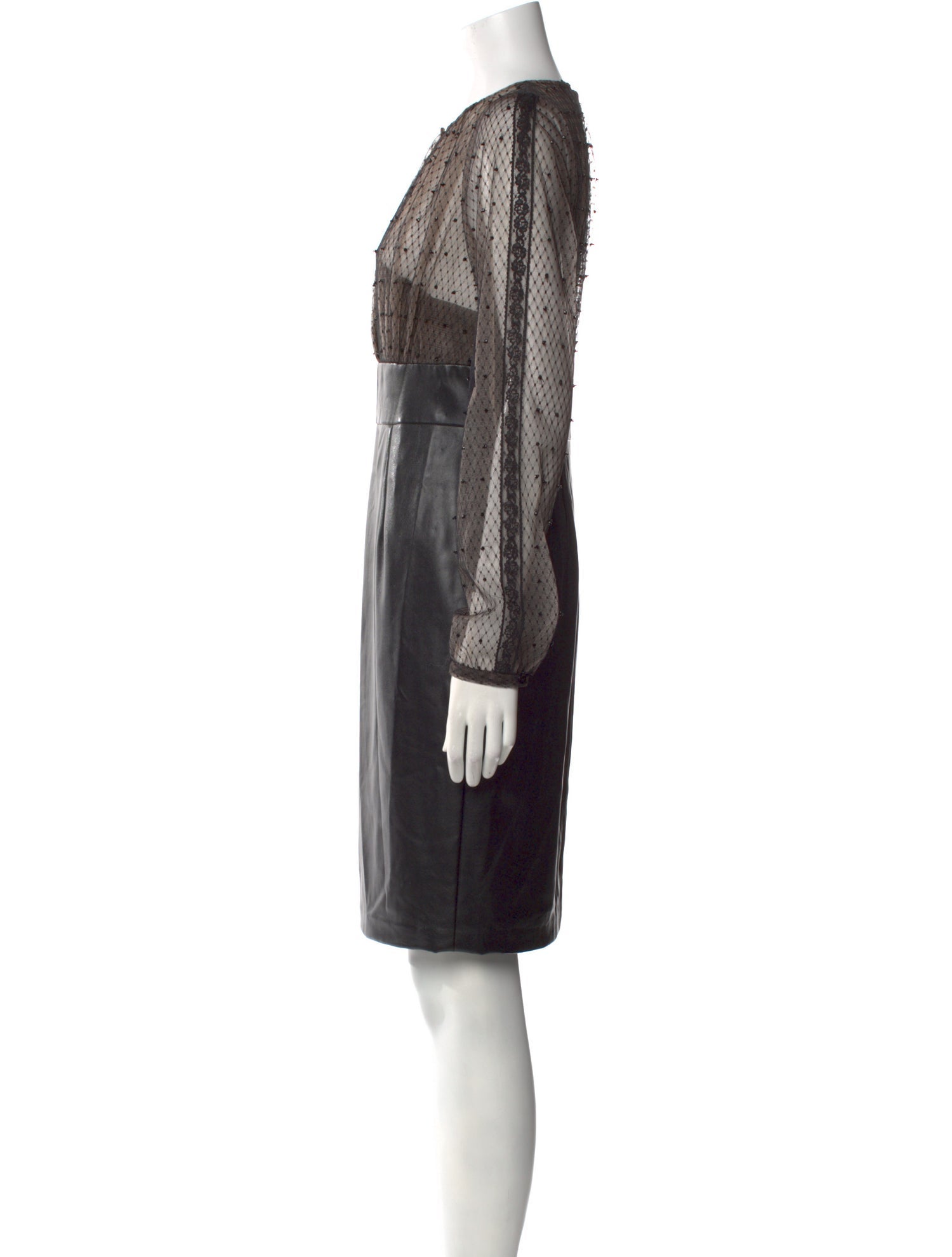 Mikael Aghal Crew Neck Knee-Length Dress
