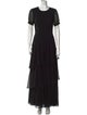 Mikael Aghal Crew Neck Long Dress