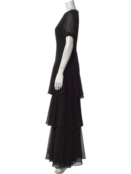 Mikael Aghal Crew Neck Long Dress