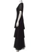 Mikael Aghal Crew Neck Long Dress