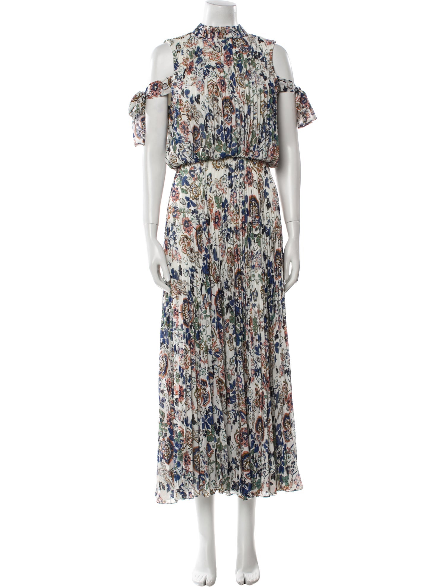 Mikael Aghal Floral Print Long Dress