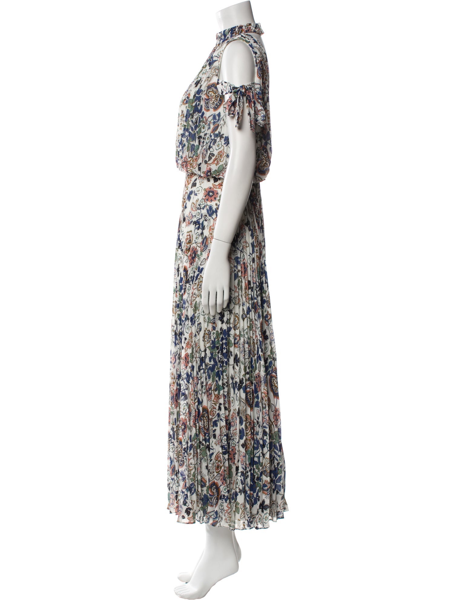 Mikael Aghal Floral Print Long Dress