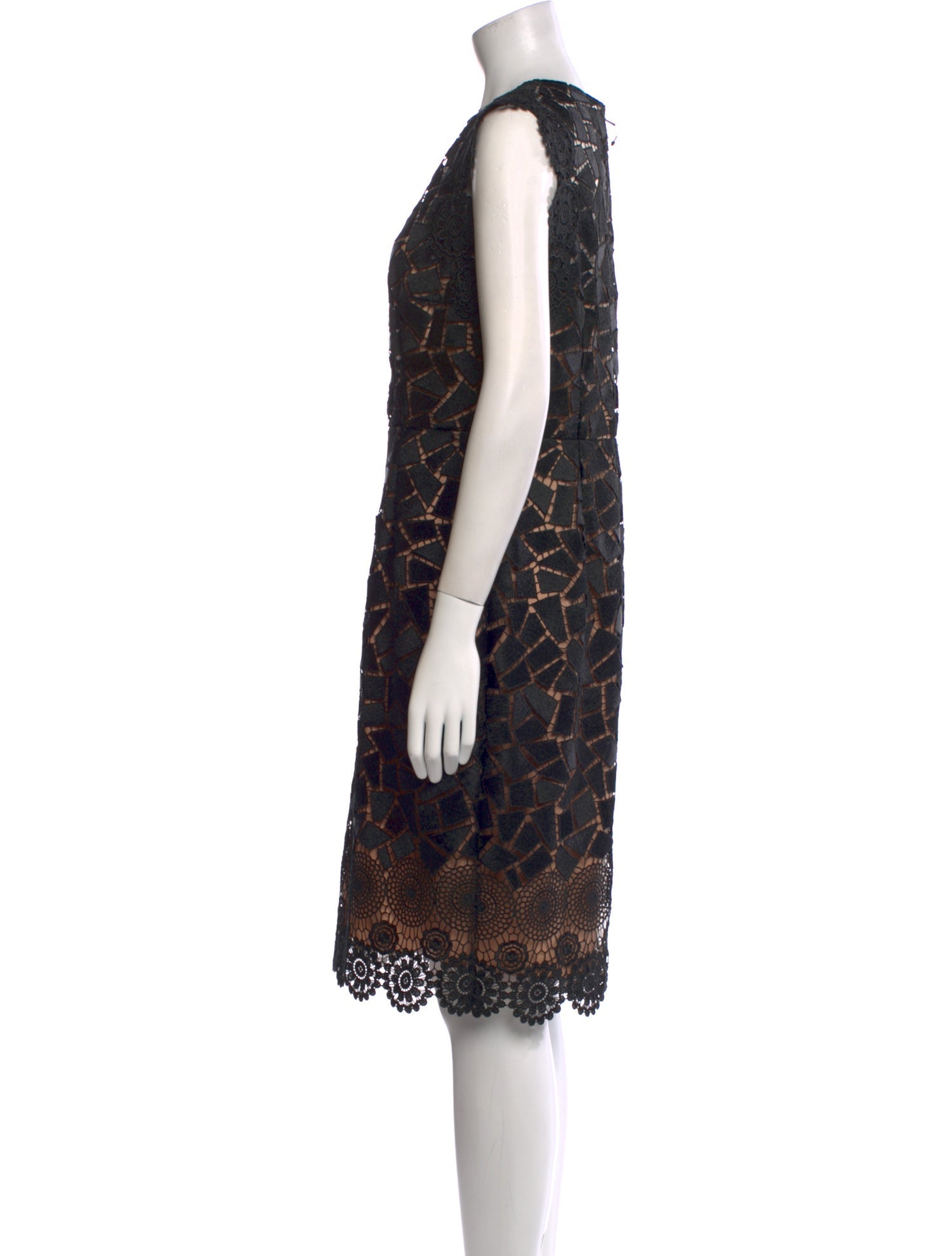 Mikael Aghal Lace Pattern Knee-Length Dress w/ Tags