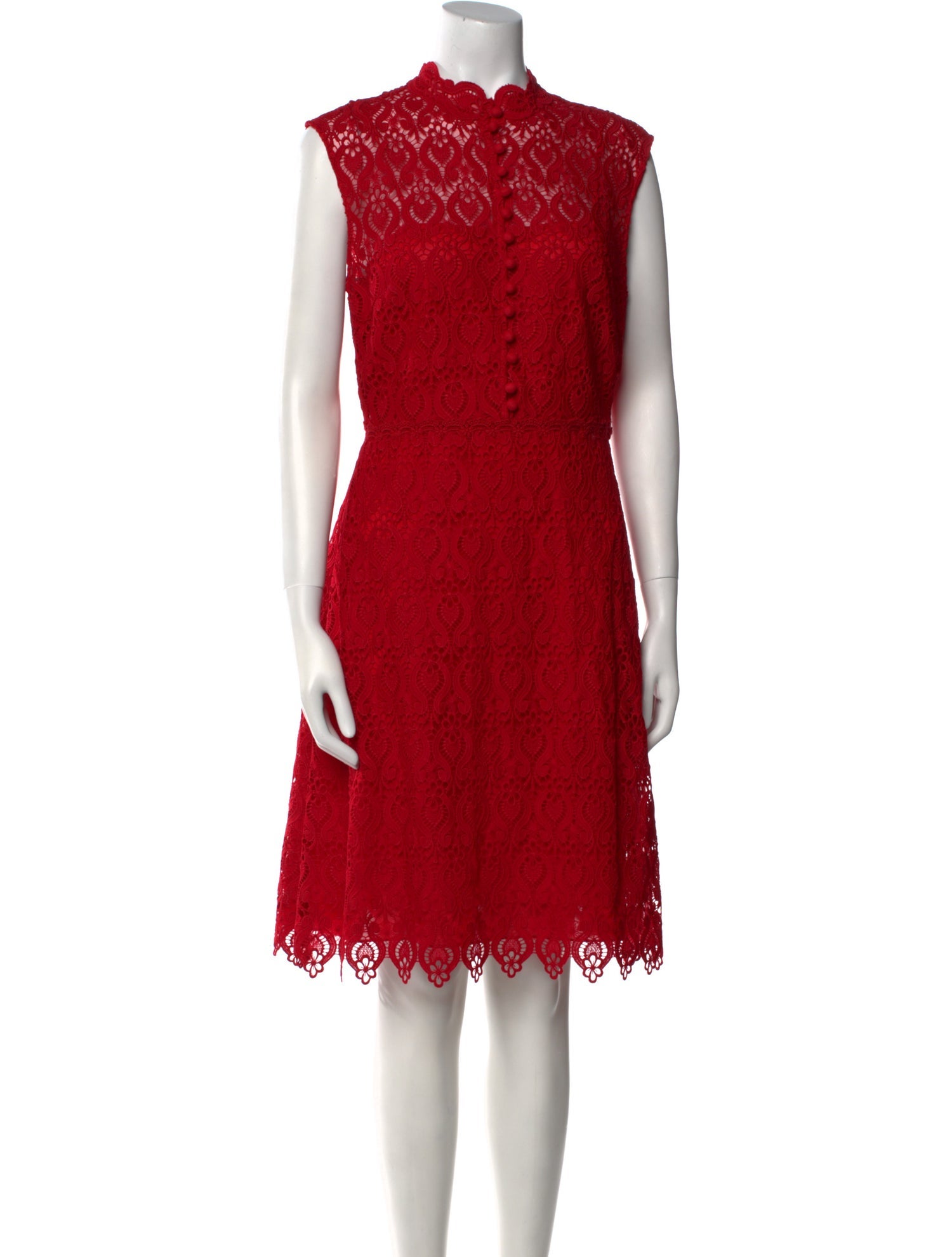 Mikael Aghal Lace Pattern Knee-Length Dress w/ Tags
