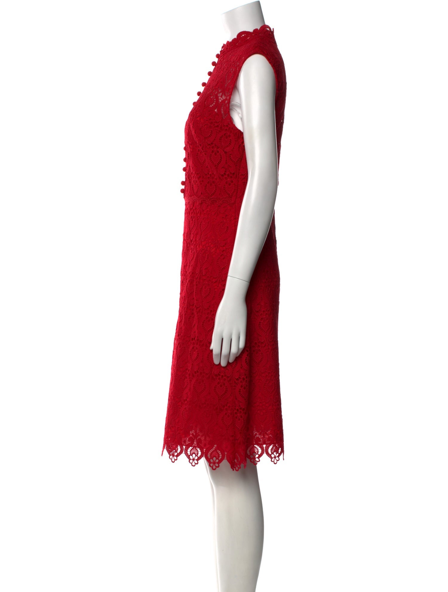 Mikael Aghal Lace Pattern Knee-Length Dress w/ Tags