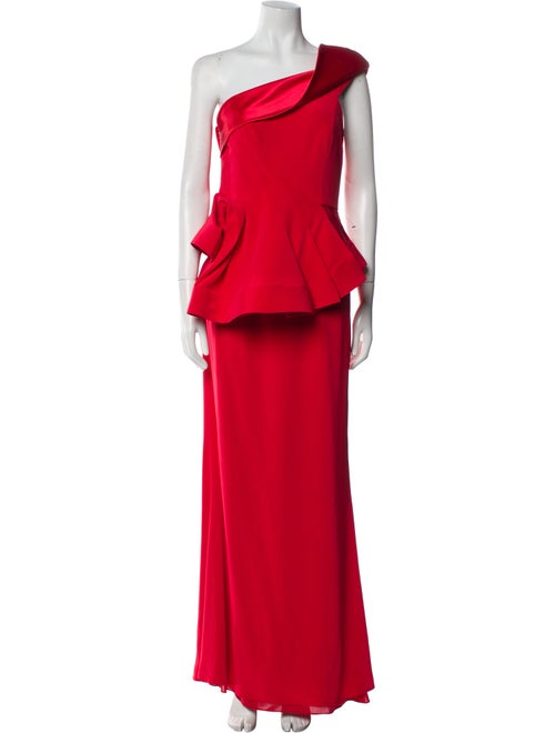 Mikael Aghal One-Shoulder Long Dress