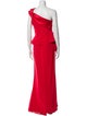 Mikael Aghal One-Shoulder Long Dress