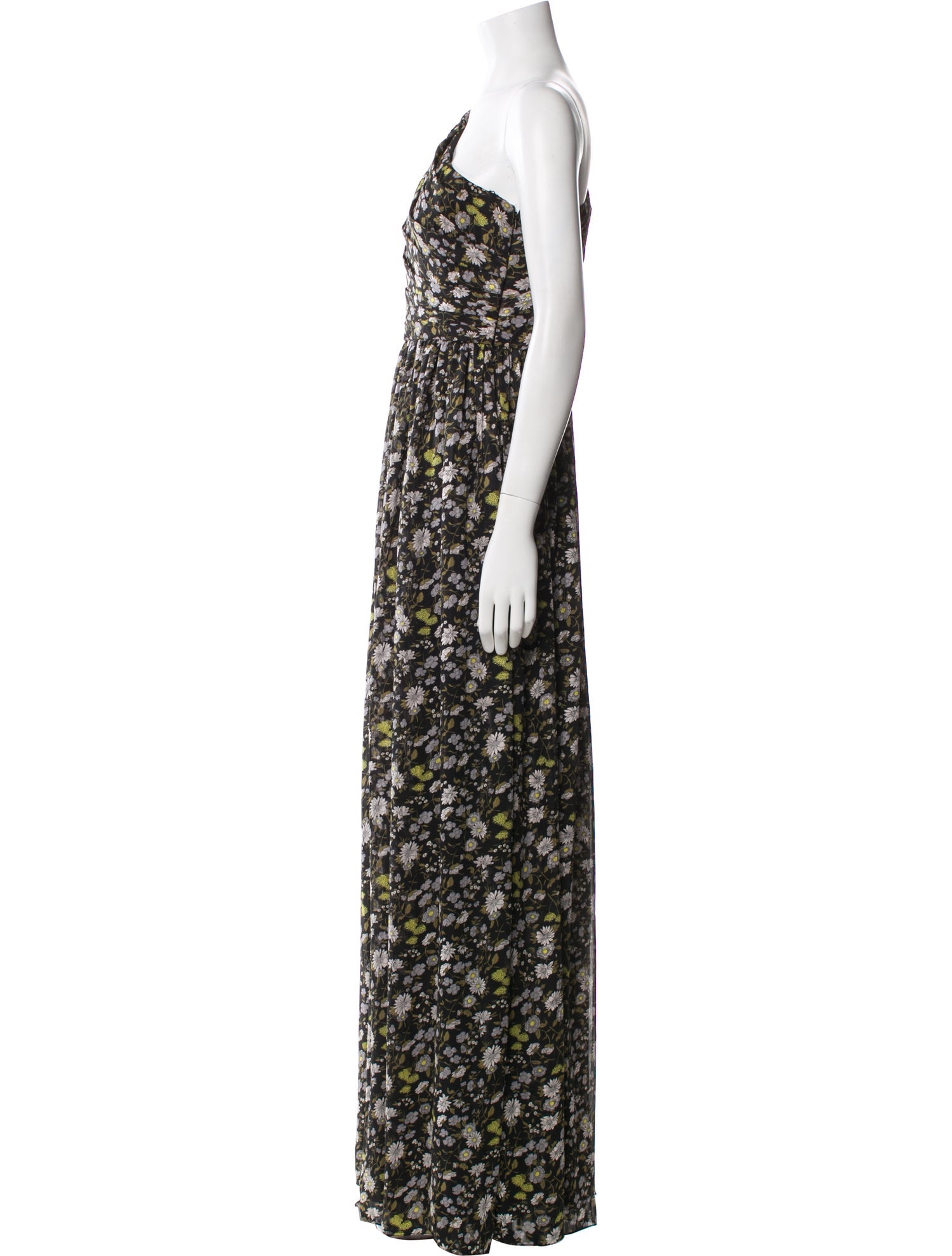Mikael Aghal Floral Print Long Dress