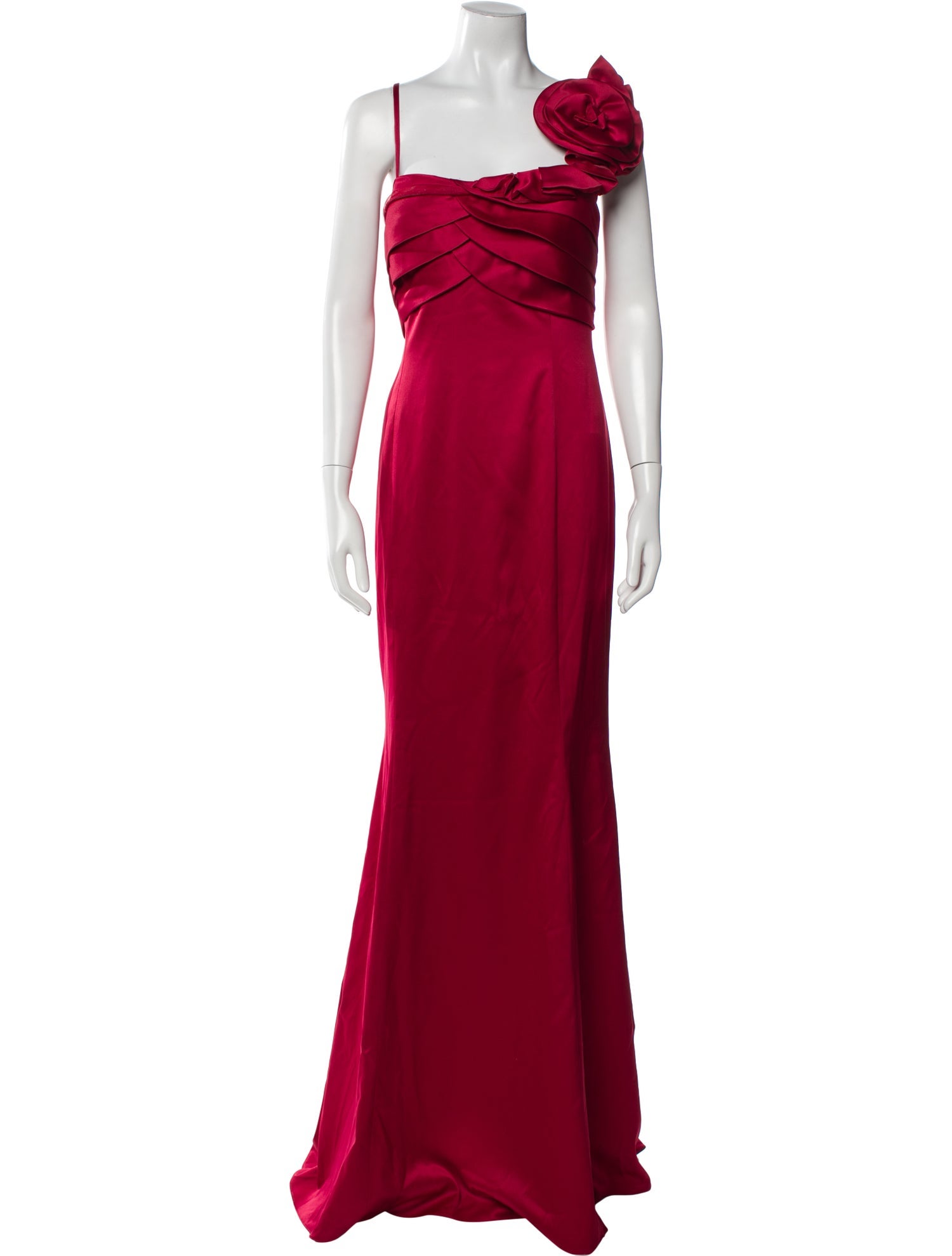 Mikael Aghal Square Neckline Long Dress