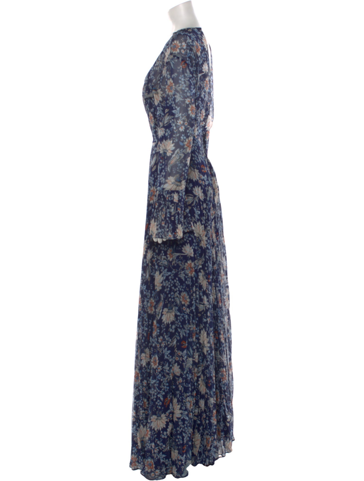 Mikael Aghal Floral Print Long Dress