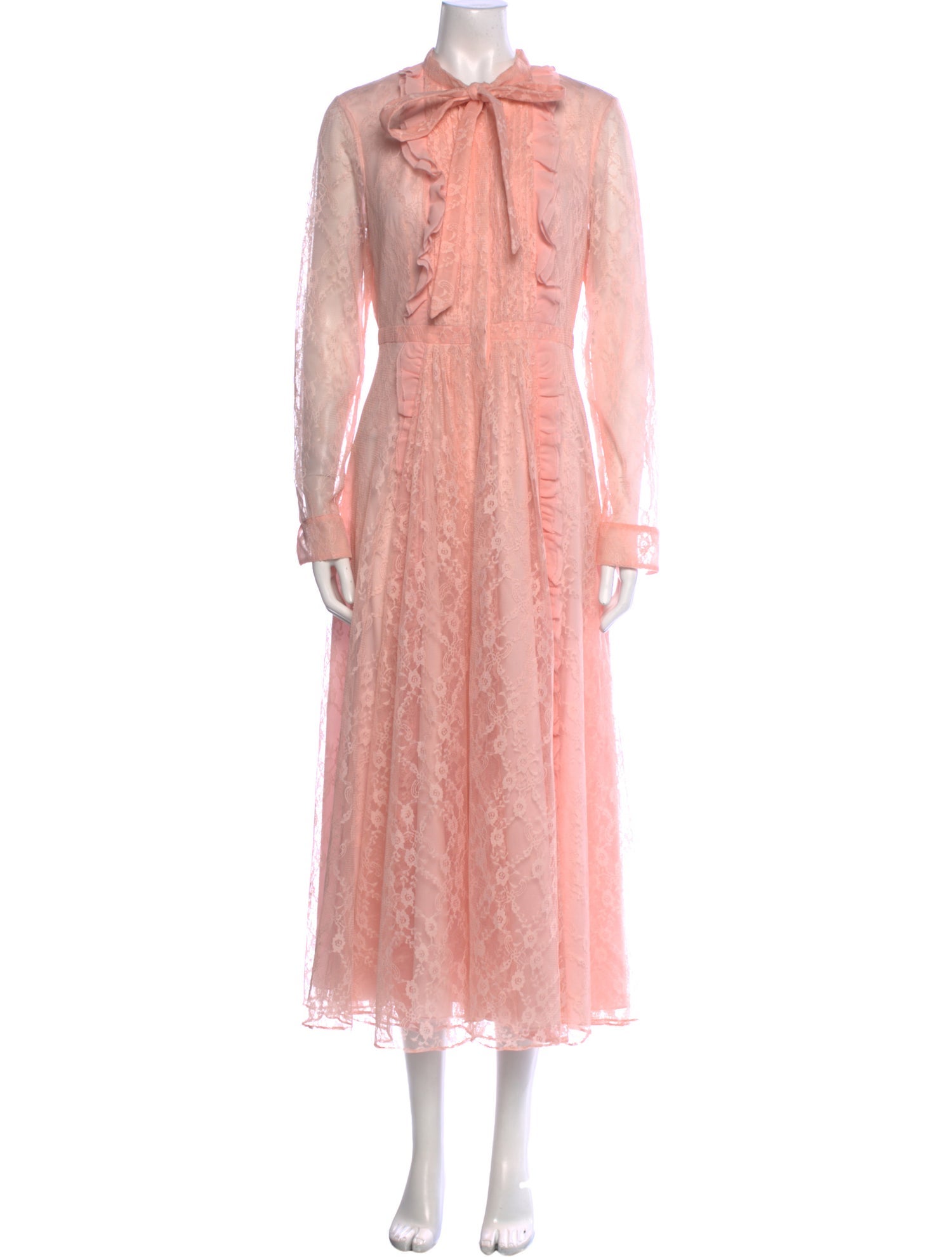 Mikael Aghal Mock Neck Long Dress