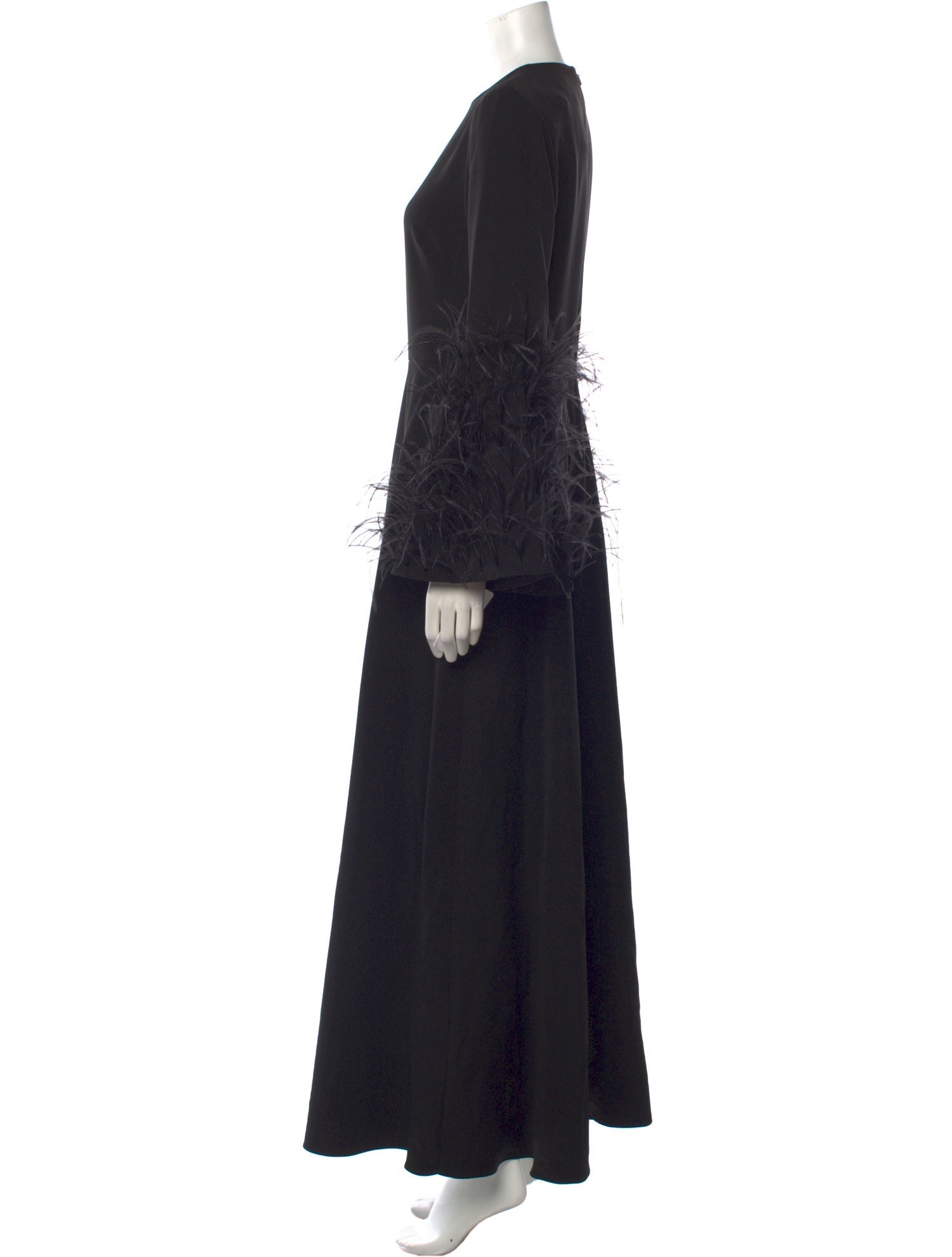 Mikael Aghal Crew Neck Long Dress