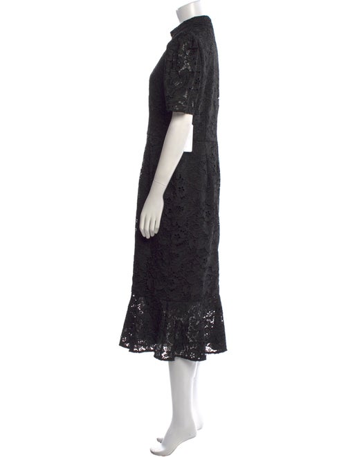 Mikael Aghal Lace Pattern Midi Length Dress