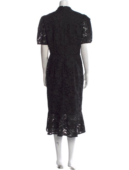 Mikael Aghal Lace Pattern Midi Length Dress