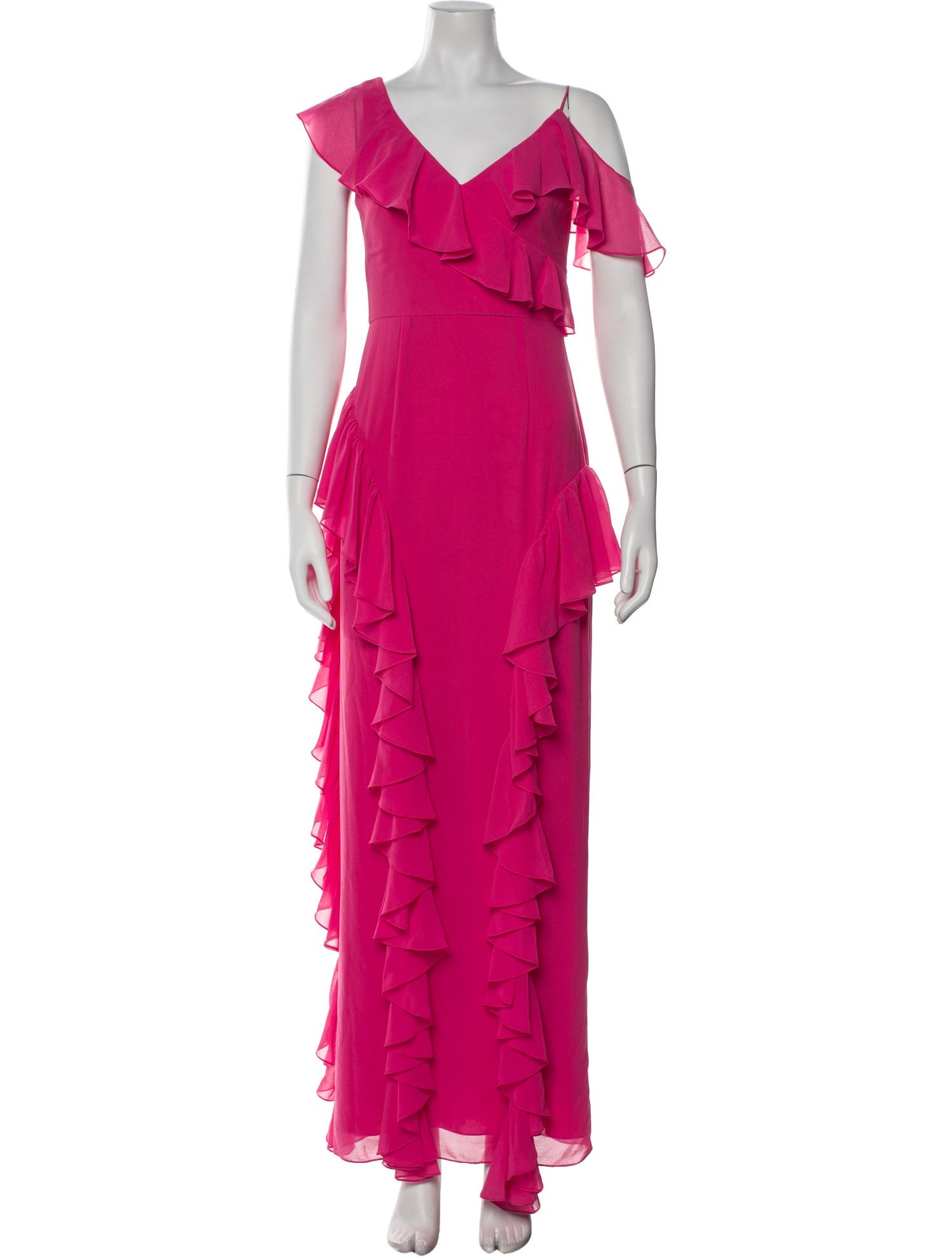 Mikael Aghal V-Neck Long Dress