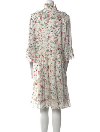 Mikael Aghal Floral Print Knee-Length Dress