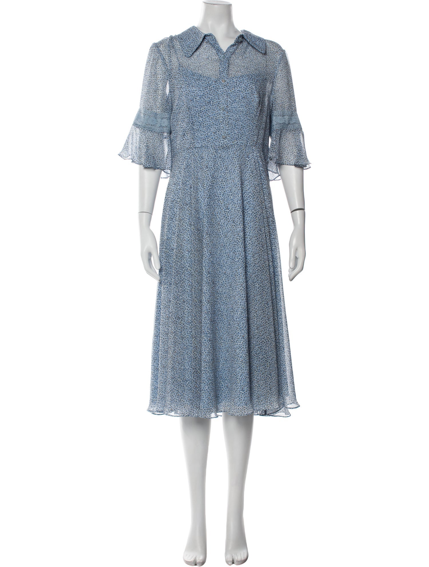 Mikael Aghal Printed Midi Length Dress