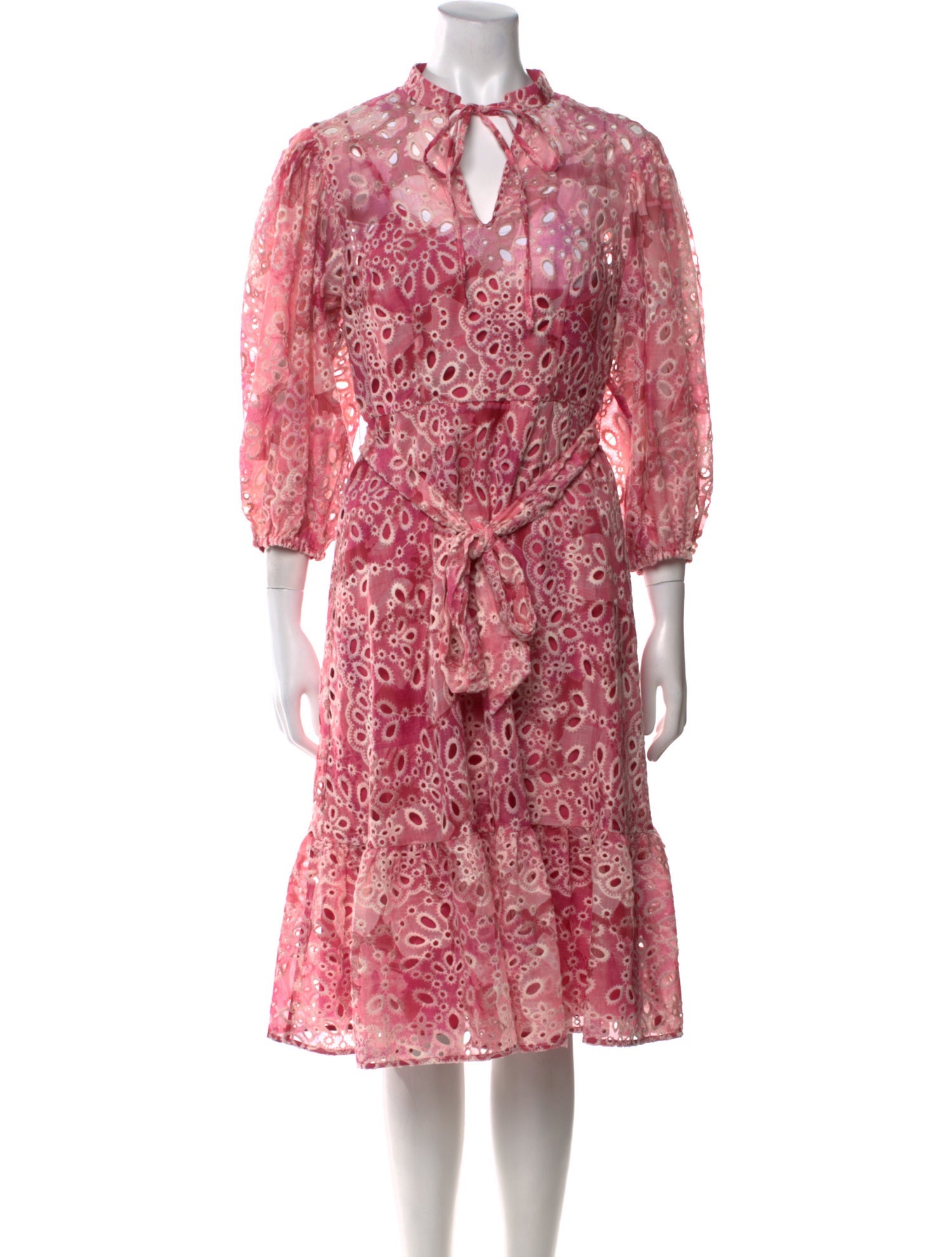 Mikael Aghal Printed Knee-Length Dress