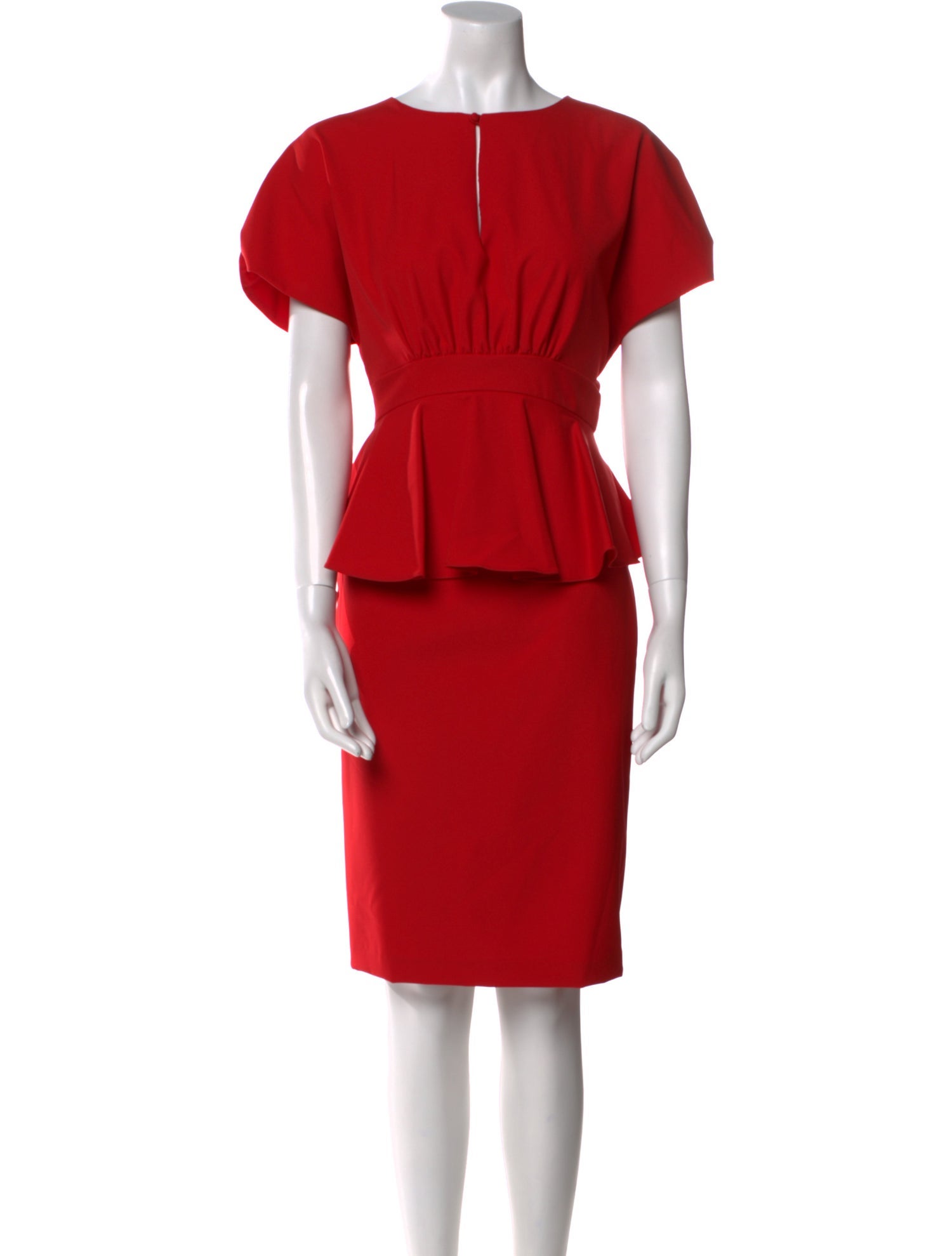 Mikael Aghal Bateau Neckline Knee-Length Dress w/ Tags