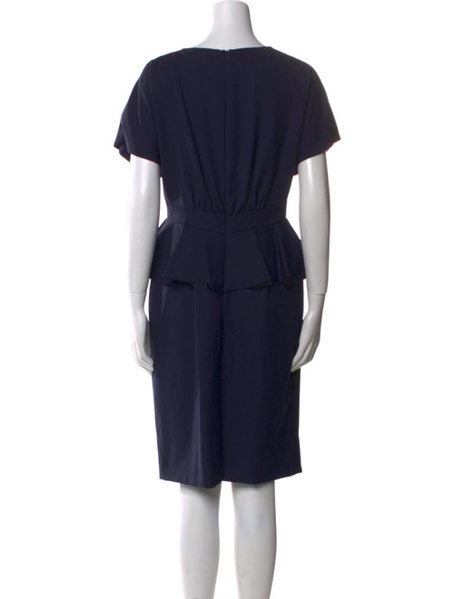 Mikael Aghal Bateau Neckline Knee-Length Dress