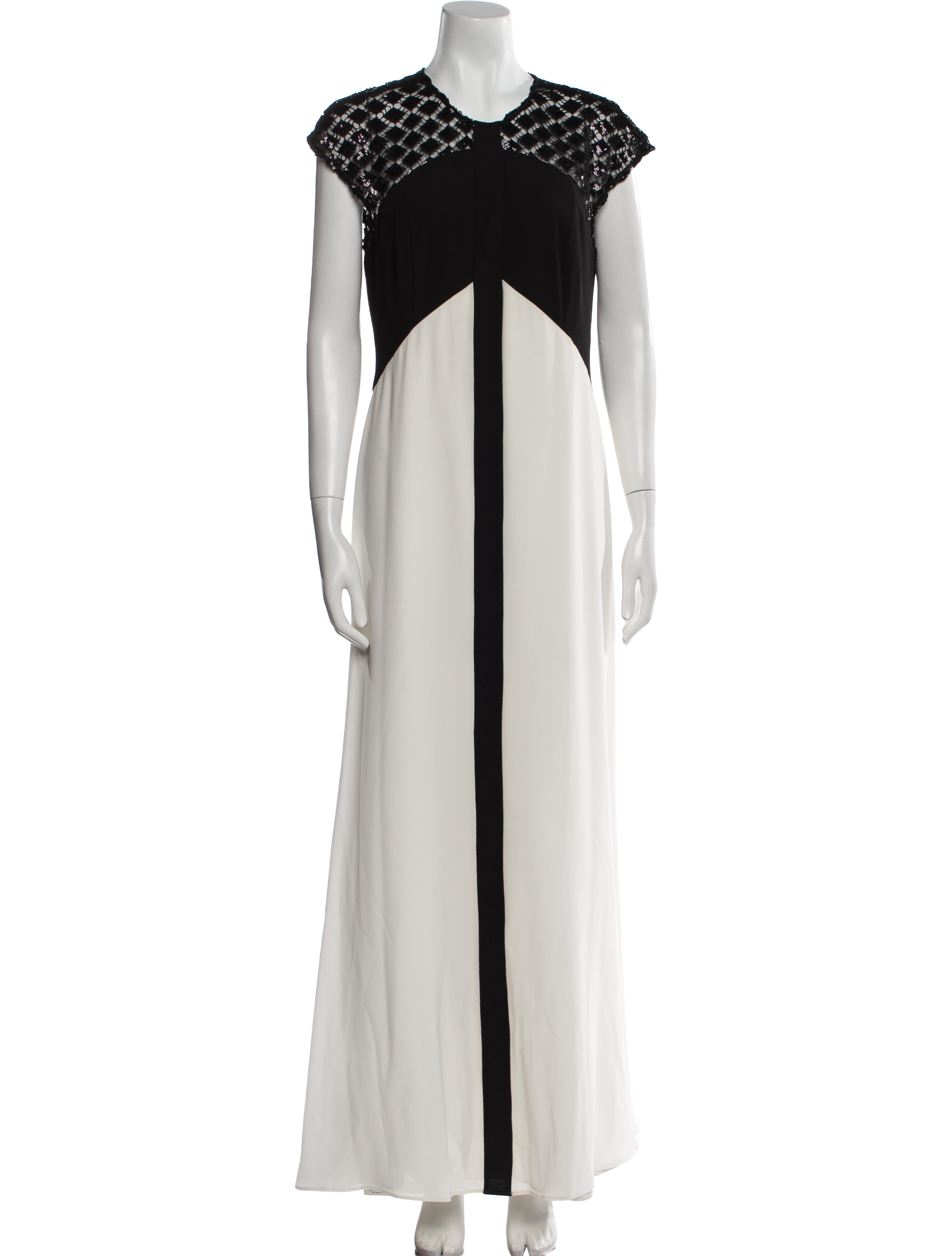 Mikael Aghal Crew Neck Long Dress