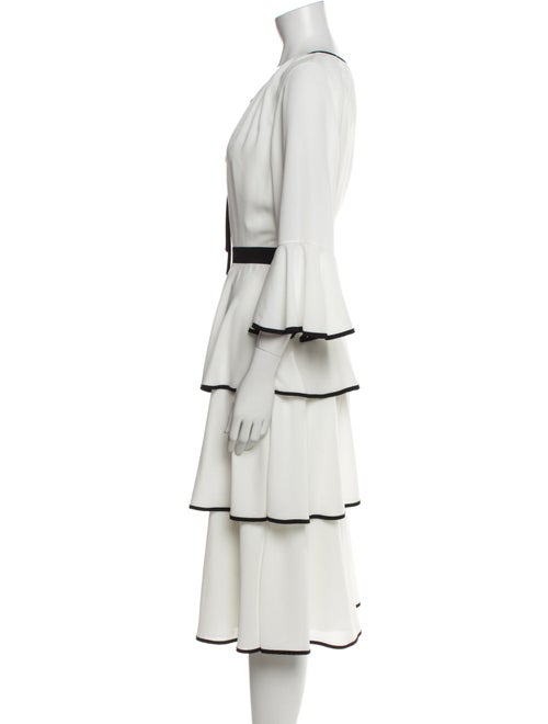 Mikael Aghal Scoop Neck Midi Length Dress