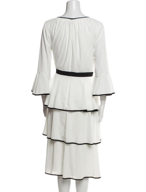 Mikael Aghal Scoop Neck Midi Length Dress