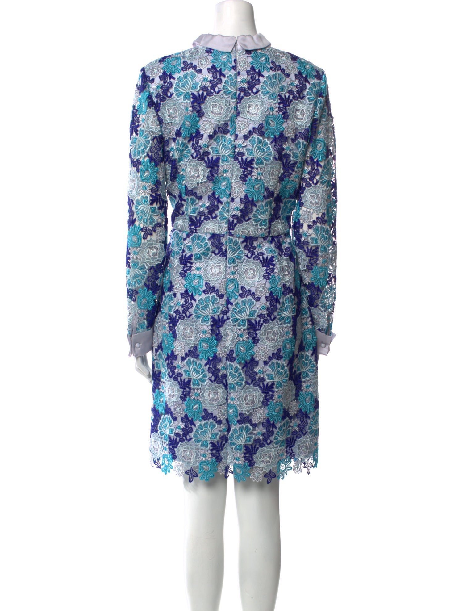 Mikael Aghal Lace Pattern Knee-Length Dress