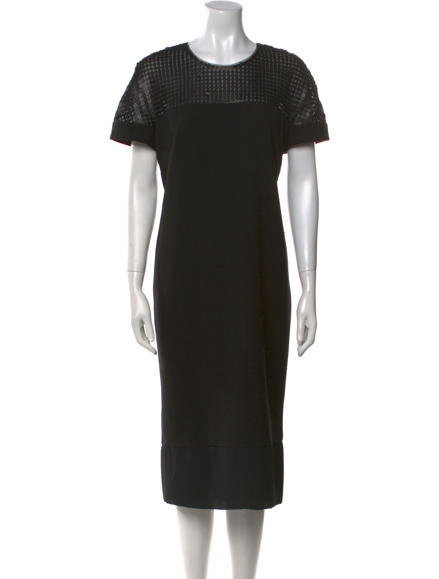 Mikael Aghal Crew Neck Midi Length Dress