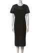 Mikael Aghal Crew Neck Midi Length Dress
