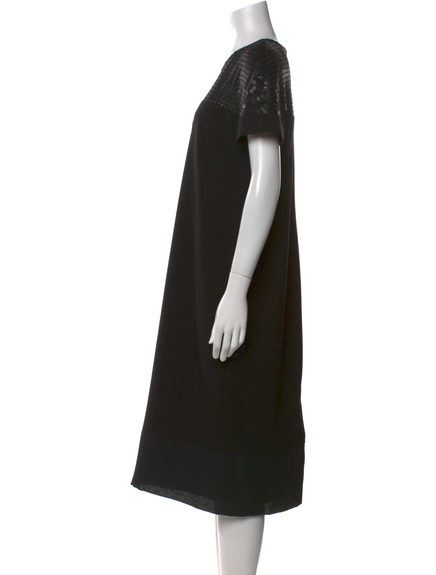 Mikael Aghal Crew Neck Midi Length Dress