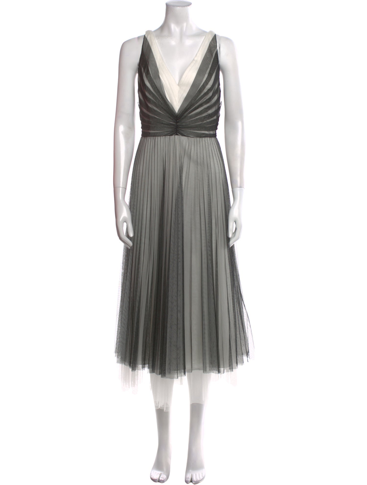 Mikael Aghal V-Neck Long Dress