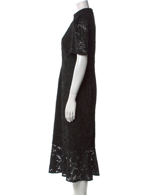 Mikael Aghal Lace Pattern Midi Length Dress