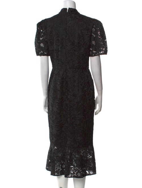 Mikael Aghal Lace Pattern Midi Length Dress