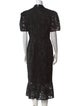 Mikael Aghal Lace Pattern Midi Length Dress